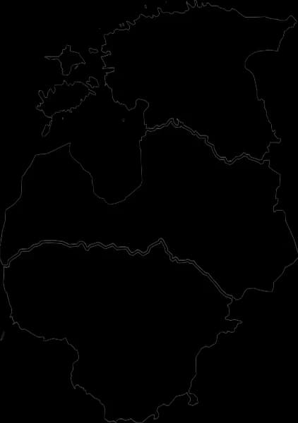 Balti riikide kaart – Leedu, Läti, Eesti